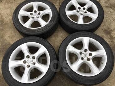диски на марк 2: Дөңгөлөктөр монтажда 215 / 55 / R 17, Колдонулган, Комплект, Жеңил унаалар, Куйма, тешиктери - 5