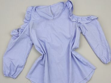 błękitne bluzki damskie: Bluzka Damska, S, stan - Idealny