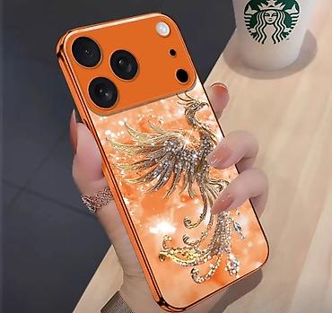 pro max: Стильные чехлы для iPhone 17PROMAX (оранжево‑золотая палитра) - — 1