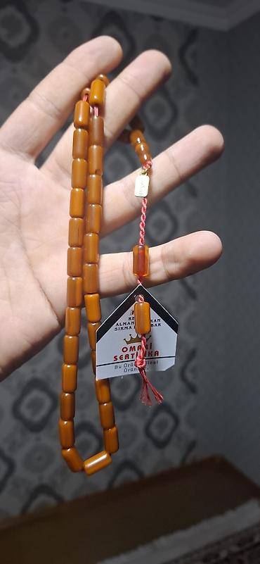 bujuterya: Məhsul: Sıkma kəhrəba təsbeh - Material: Etiketdə “100% Reçine Alman — 2