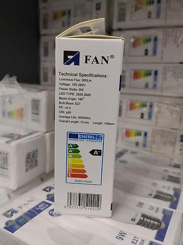 Лампочки: Светодиодная лампа FAN LED Bulb 9W с цоколем E27. Характеристики: - — 2