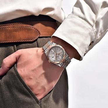 Ručni satovi: PAGANI DESIGN PD-1752 - 36mm - Siva - Rolex Day-Date Homage Potpuno — 2