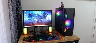 пк для игры: Компьютер, ядер - 4, ОЗУ 16 ГБ, Игровой, Новый, Intel Core i5, AMD Radeon RX 580, HDD + SSD