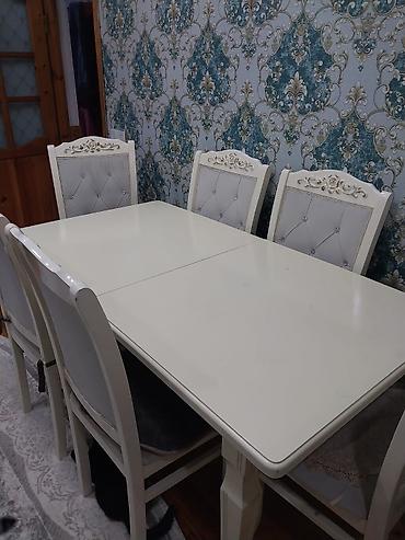 xirdalan mebel magazasi: Açılan Masa dəsti. Satılır 250 azn. 6 stullu. Ünvan Xırdalan. (SəmaG) — 1