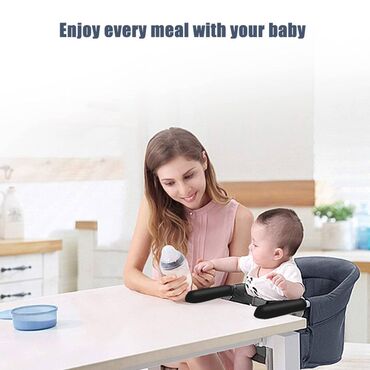 Hranilice: Prijenosna viseća stolica za bebe – siva - Stolica koja se lako — 7