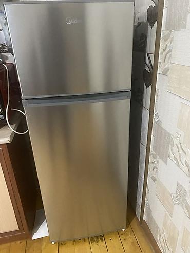 mini xaladelnik: İşlənmiş 2 qapılı Midea Soyuducu Satılır, rəng - Gümüşü — 1