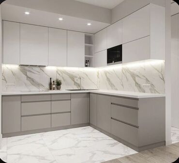 Sifarişlə mətbəx mebeli: Sifarişlə mətbəx dəsti, Özü çəkən petlələr, Mat laminat, Kredit var, Rayonlara çatdırılma, Pulsuz çatdırılma — 12