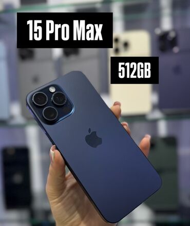 kiredit telefonlar: IPhone 15 Pro Max, 512 GB, Black Titanium, Barmaq izi, Face ID, Hissə-hissə ödəniş