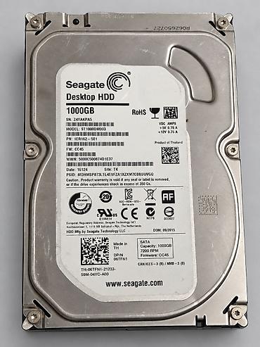 Daxili Sərt disk (HDD) Seagate, 1 TB, 7200 RPM, 3.5", İşlənmiş