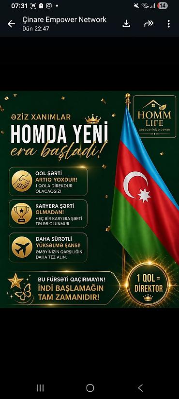 Hazır biznes: Xidmət: HOMM LIFE – şəbəkə biznesində yeni era Təsvir: - Xüsusilə — 1