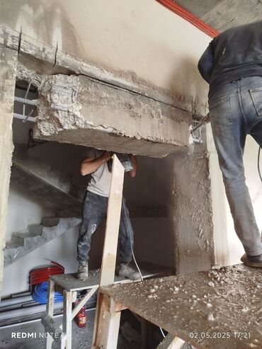 Beton işləri: #Betonkesme #betondeşmə Beton kubik kərpic - dən kəsim deşim — 28