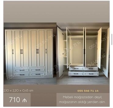 Dolablar: Yeni, 6 qapı Düz dolab, Şifonyer