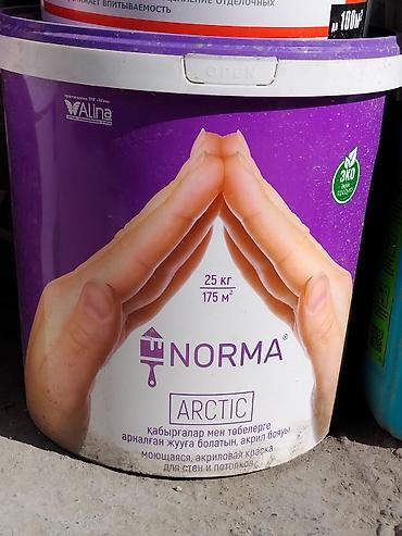 Акриловая краска, Alina Paint Norma Arctic, Для стены, цвет - Белый, 25 кг, Матовая, Моющаяся