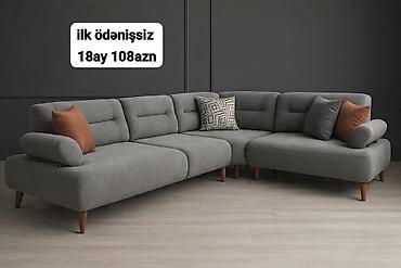 Divanlar: Künc divan kolleksiyası - Müasir dizaynlı L-şəkilli künc divanlar - — 34
