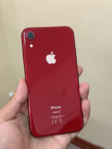 Apple iPhone: IPhone Xr, Б/у, 128 ГБ, Красный, Чехол, 100 %