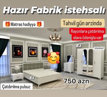 Yataq otağı dəstləri: Çatdırılma pulsuz matras 🎁