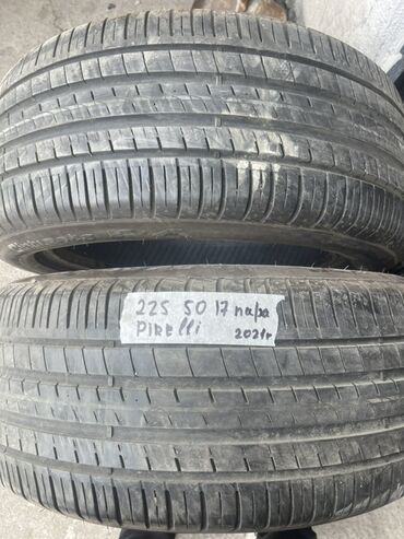 Шины: Шины 225 / 50 / R 17, Лето, Б/у, Пара, Легковые, Италия, Pirelli