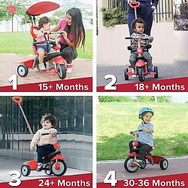 methyl 3: SMART TRIKE TRICIKL ZOOM – CRVENI (SKU: 3190502-80) 4‑u‑1 tricikl — 6