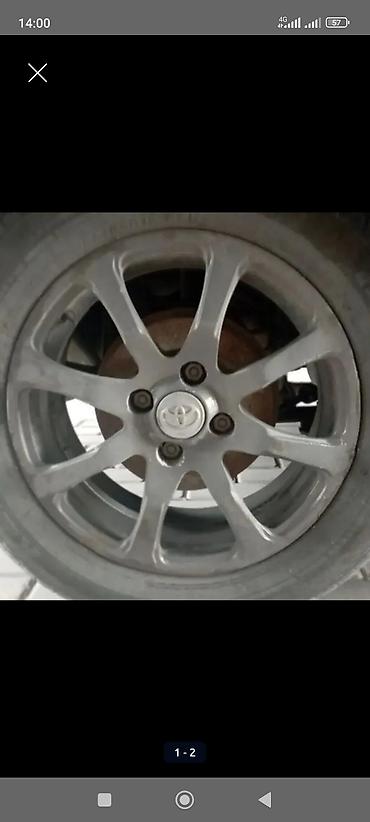 Шиналар жана дисктер: Куйма Дисктер R 15 Toyota, Комплект, тешиктери - 4, Колдонулган — 2