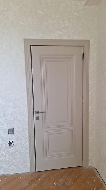 mdf panel: Klassik dizaynlı daxili otaq qapısı - Rəng: açıq bej/boz (neytral — 2