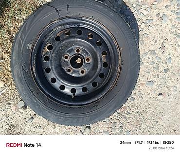 Дөңгөлөктөр монтажда 195 / 65 / R 15, Кыш, Колдонулган, 1 даана, Жеңил унаалар, Темир, тешиктери - 5