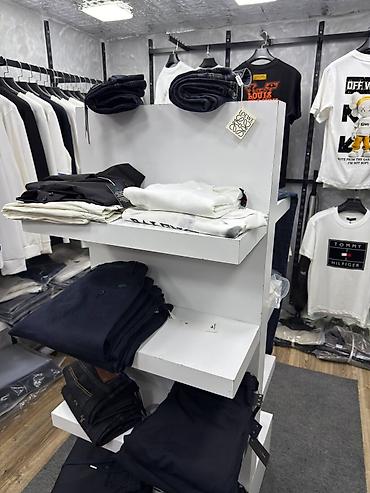 Оборудование для магазинов: Mağaza üçün sərgi stendi – 2 tərəfli, çoxrafalı -Bütöv en/60sm.Bir — 5