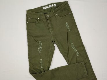 jeansy ze ściągaczami: Spodnie materiałowe damskie, Skinny, rozmiar M