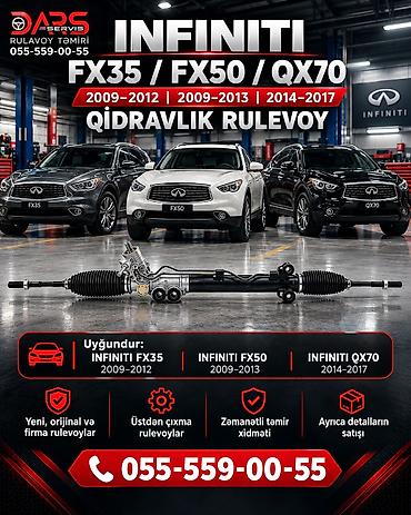 🔥 INFINITI FX35 / FX50 / QX70 ÜÇÜN 2009–2017 MODEL — QİDRAVLIK RULEVOY lalafo.az -da 🔥 INFINITI FX35 / FX50 / QX70 ÜÇÜN 2009–2017 MODEL — QİDRAVLIK RULEVOY