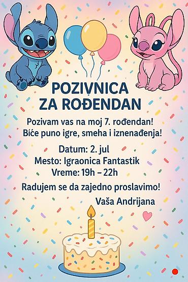 crvene haljine svecane: Personalizovane pozivnice za dečije rođendane - Dizajn po meri — 2