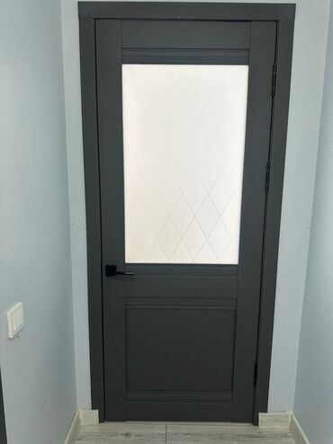 мебель из дерева бишкек: Ички эшик айнек менен, Боёлгон, түсү - Боз, x 80 см, Колдонулган