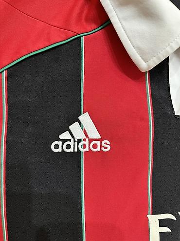 lining бу: Футбольная футболка Adidas AC Milan с воротником-поло - Домашняя — 2