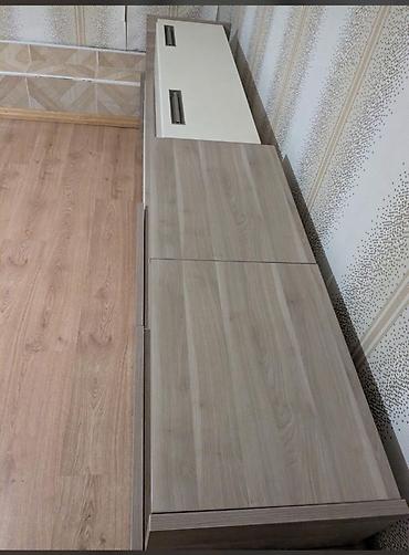 hamam refi: TV altlığı / media konsol - Material: laminat MDF - Rəng: açıq palıd — 2
