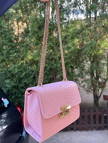 dajhman obuca: Mini torbica preko ramena – puder roze - Materijal: veštačka koža sa — 1