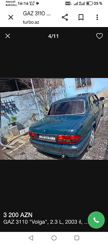 maşın satisi: QAZ 3110: 2.3 l | 2003 il 192300 km Sedan — 3