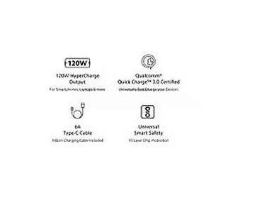 Adapteri i punjači za laptop: 120W brzi punjač sa USB‑C kablom (100 cm) - Izlaz: do 120W — 18