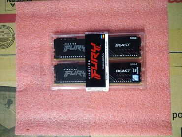 Системы охлаждения: Оперативная память, Новый, Kingston Fury, 16 ГБ, DDR4, 3200 МГц, Для ПК