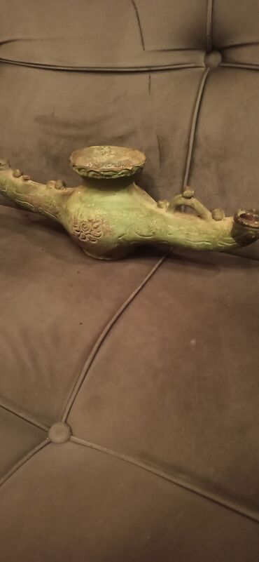 Əntiq qablar: Qədimi mətbəx və dekor kolleksiyası - 3 ədəd şəbəkəli mis/latun qab — 7