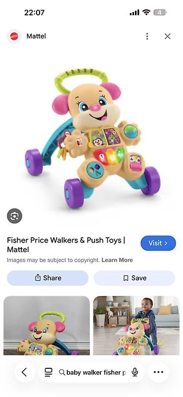 uşaq gəzdirən: Fisher-Price “Learn With Puppy” uşaq gəzdirəni və interaktiv oyuncaq — 2