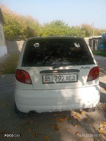 арава араба: Daewoo Matiz: 2003 г., 0.8 л, Кол менен иштөөчү, Бензин, Хетчбек — 4