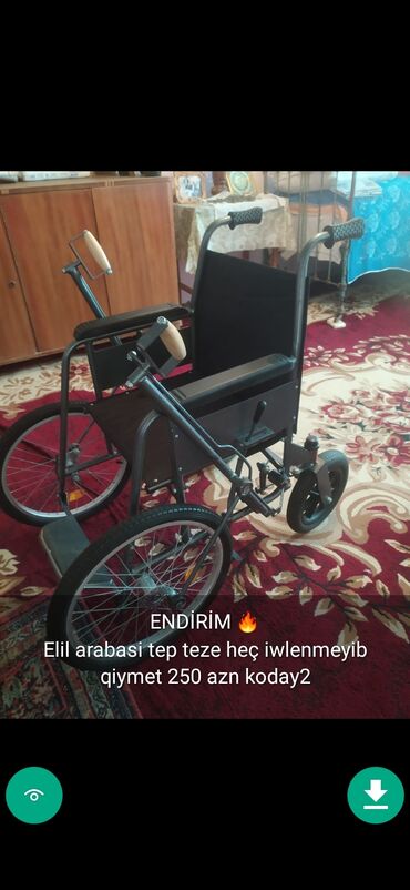 Əlil arabaları: Elil arabalari sekillerde qiymetleri qeyd olunub unvan Gence — 14