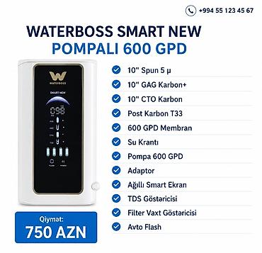ventilyator su ile: WATERBOSS SMART NEW – Pompalı 600 GPD su təmizləyici sistemi Texniki — 1