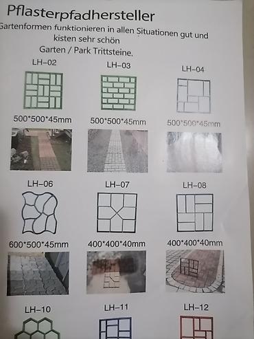 Ostali molersko-građevinski alati i oprema: Plastični kalup za beton – šablon za izradu staza i pločnika - — 10