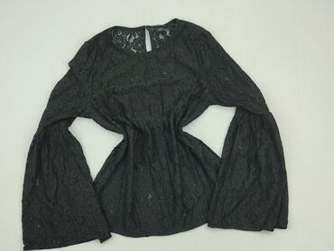 czarne bluzki z aplikacją: Blouse, Lindex, L (EU 40), condition - Very good