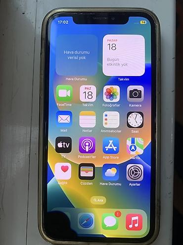 saxta iphone: IPhone X, 64 GB, Qara, Qırıq — 1
