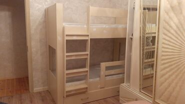 İkimərtəbəli uşaq çarpayıları: Oğlan və qız üçün, Çarpayı, Matras ilə, Siyirməli — 4