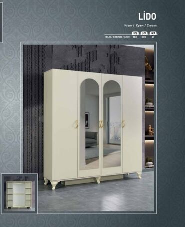 tek sfaner: Yeni, Açılan, 4 qapılı Düz dolab, Qarderob, paltar dolabı, Türkiyə