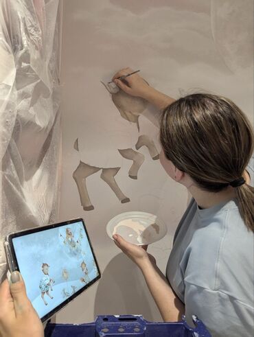 Ev saatları: Divar rəsimlərinin çəkilməsi🎨 Qiymət rəsmə və onun ölçüsünə uyğun