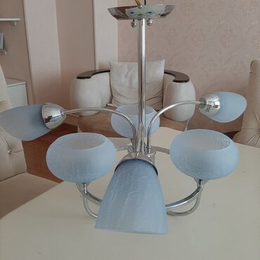 Ev saatları: Çılçıraq, 5 lampa, Metal