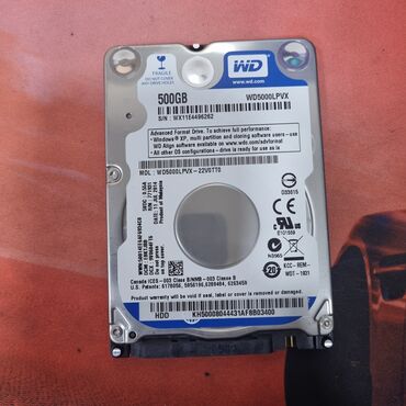 купить запчасти для компьютера: Накопитель, Новый, Western Digital (WD), HDD, 512 ГБ, 2.5", Для ПК
