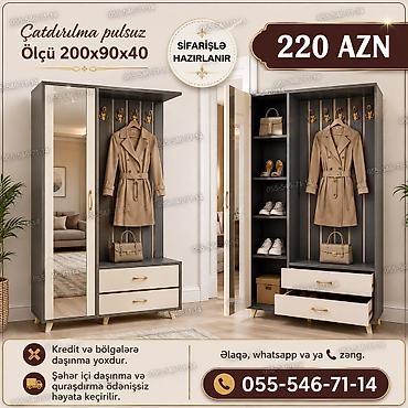 Dehliz dolabi sifarisle hazırlanır. ⚜️ İstehsaldan satiş, otağınıza